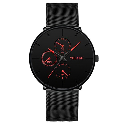 wish fashionable temperament ultra-thin mesh belt men's watch high-end business quartz watch wholesale
