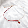 Choker for St. Valentine's Day from pearl, short necklace, chain for key bag , Birthday gift