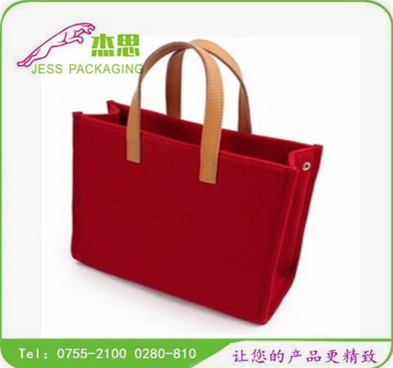 设计新款毛毡布韩版手提包简约休闲包大容量单肩购物包量大从优