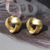 Silver needle, metal earrings, golden ear clips, silver 925 sample, simple and elegant design, no pierced ears