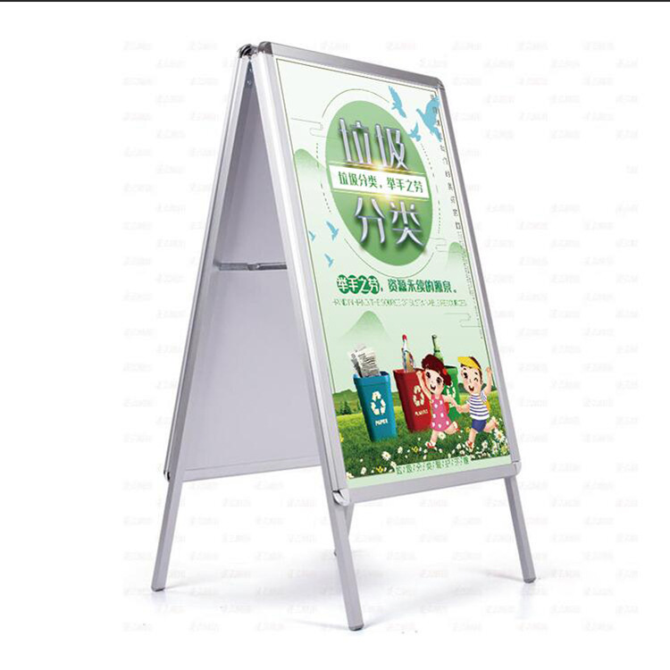 aluminium alloy A-Frame to ground Poster frame outdoors Two-sided Advertising shelf Billboard fold outdoor A word board
