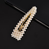 Woven hair accessory handmade, hairgrip from pearl with bow, hairpins, internet celebrity, simple and elegant design, Korean style