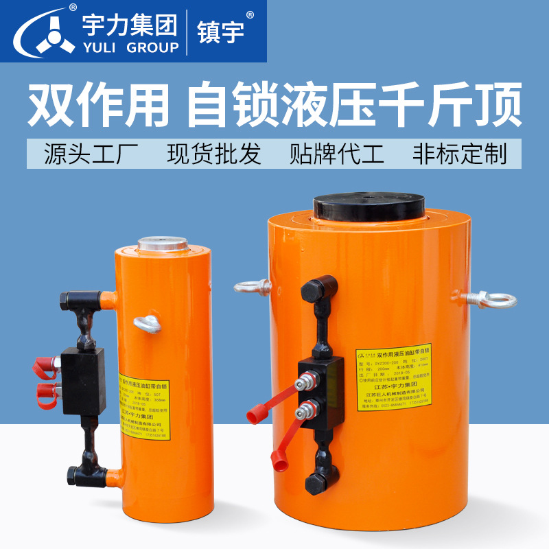 Two-way Self locking Hydraulic jacks Separate 100t200t320t500 Ton bridge synchronization PLC Custom-made