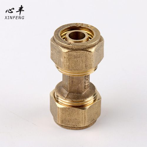 1216 aluminum plastic pipe copper joint 4 points water pipe copper fittings 6 points solar pipe fittings 20 brass elbow tee direct