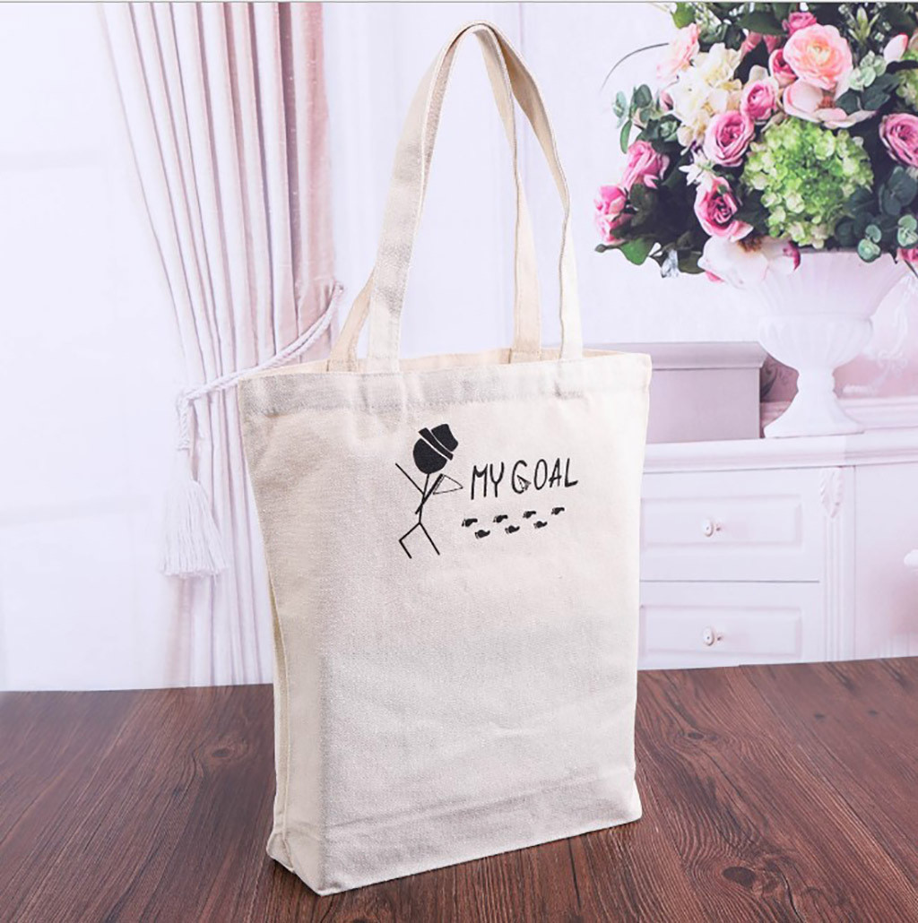 帆布单肩包定 做 广州厂家定 制环保购物手提袋 加印logo