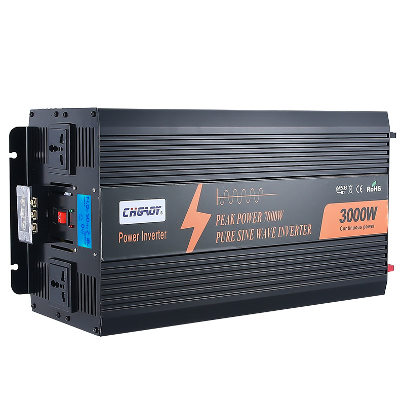 Intelligent inverter 3000W inverter European plug-in inverter 12V to 230V pure positive wave car converter