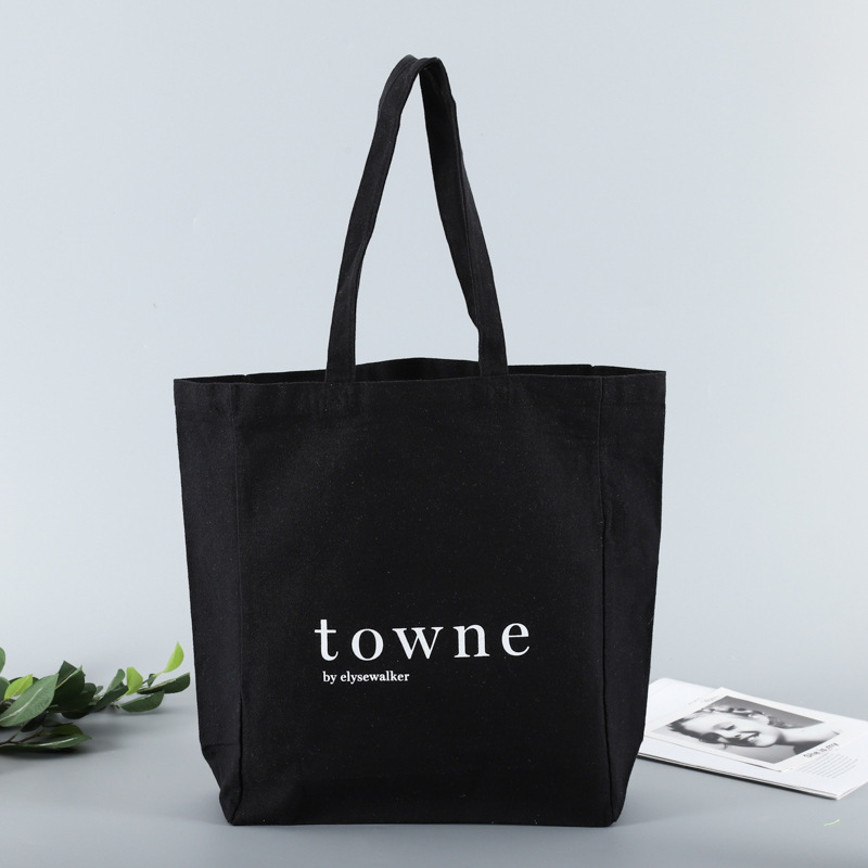 厂家热销横版帆布手提袋时尚休闲帆布单肩包广告购物棉布袋子定制