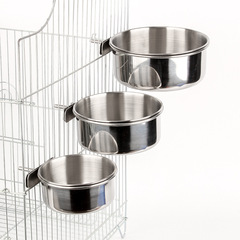 Parrot stainless steel parrot food box, water jug, dog water cup, food bowl, food cup, trough for birds