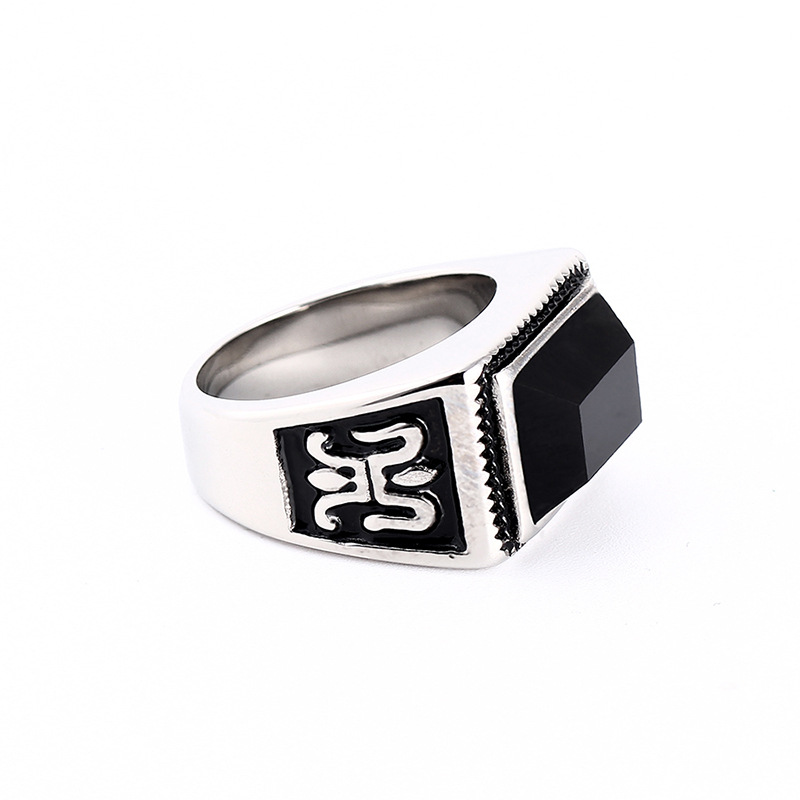 TitaniumStainless Steel Fashion Geometric Ring  Steel color8  Fine Jewelry NHIM1606Steelcolor8picture6