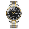 Mechanical waterproof bracelet for elderly, quartz men's watch, electronic dial, for middle age