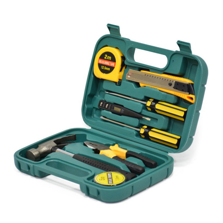 跨境 汽车应急工具箱9件套车家两用五金工具箱套装自驾游 驰善|ms