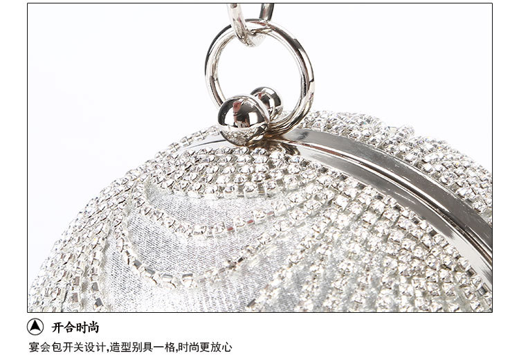 Creative Diamond-studded Dinner Handmade Bag Banquet Bag Ball Clutch Bag Wholesale display picture 7