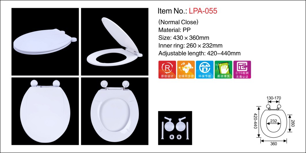 Lepu Sanitary Ware Toilet Seat Cover manufacturer. American toilet seat covers made of PP material. Purchase more at a better price. One-click quick disassembly undefined