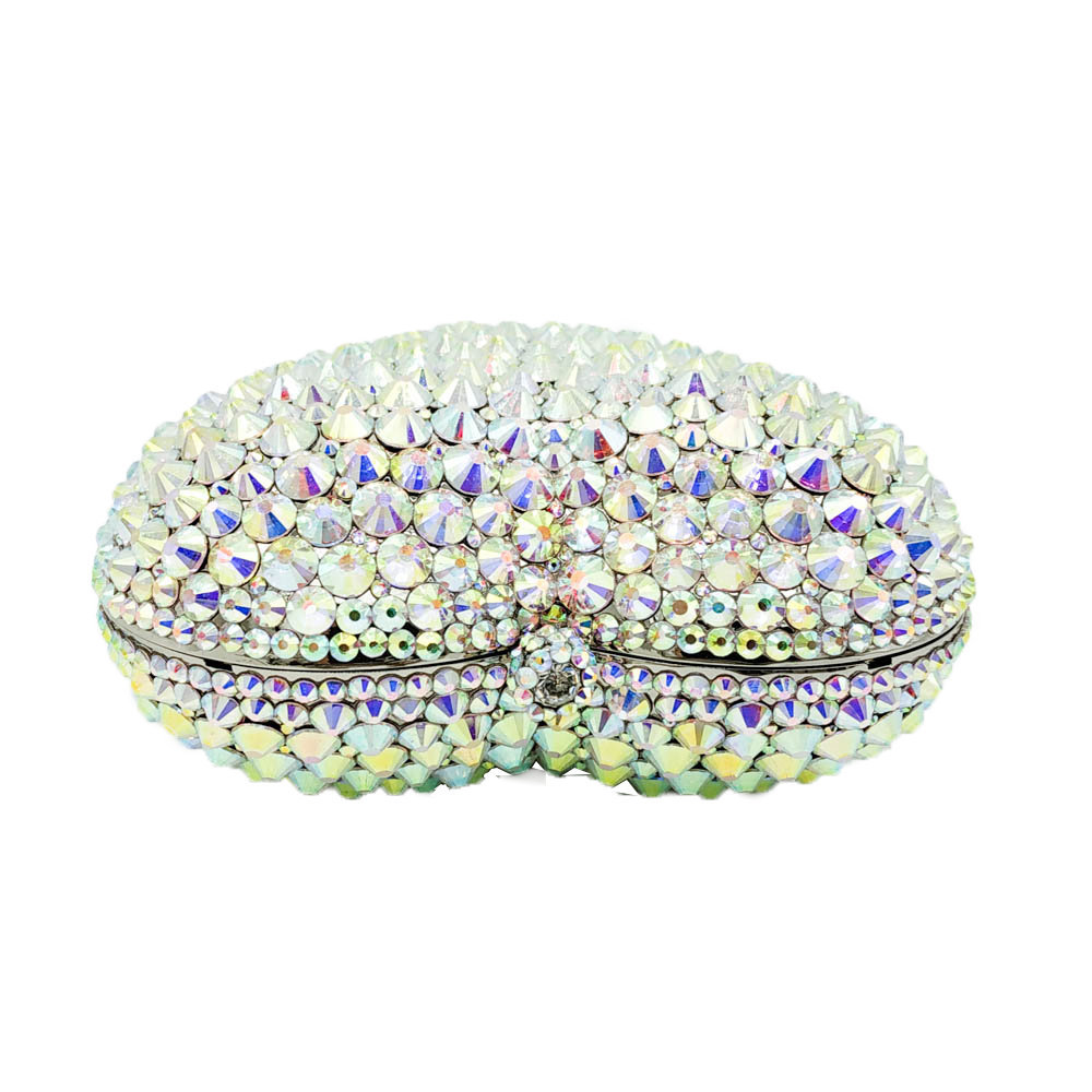 Diamond-studded  Heart-shaped Diamond Sticker Clutch Bag display picture 9