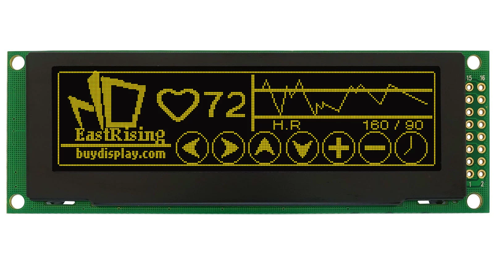 Желтый 3.2inch Модуль OLED-дисплея/25664 с платой адаптера, подходящим для Arduino и Sharonpai