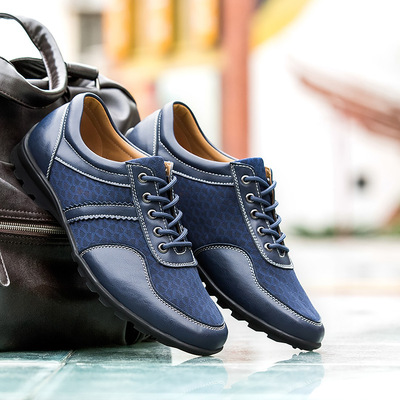 2019秋冬季牛皮大码男鞋真皮牛皮休闲皮鞋男士单鞋休闲鞋一件代发|ru