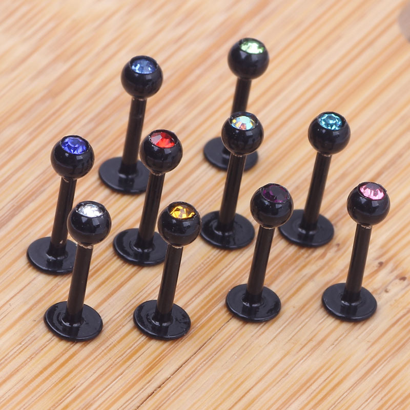 Labret piercing jewelry detail image