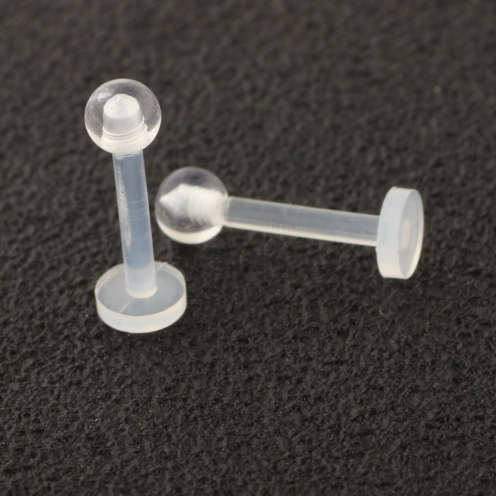 Acrylic Clear Belly Button Ring Set - Stainless Steel Eyebrow Tongue Nose Piercing Jewelry detail image 7