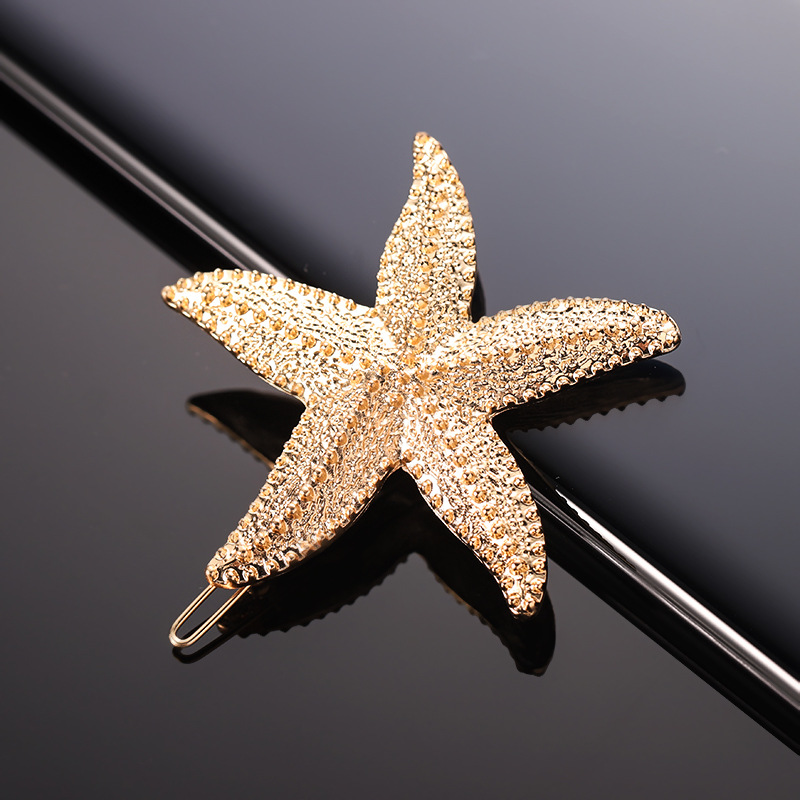 Moda Estrella De Mar Metal Embutido Diamantes De Imitación Pinza Para El Cabello 1 Pieza display picture 3