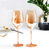 Wineglass, glossy crystal, golden cup