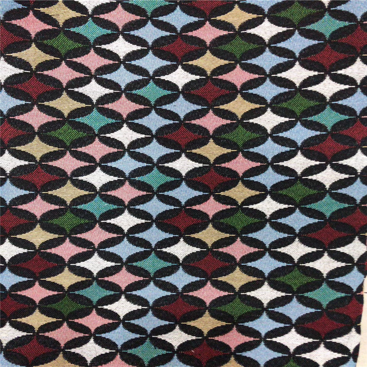 金星图案色织梭织提花布面料适用于服装装饰沙发布鞋子布