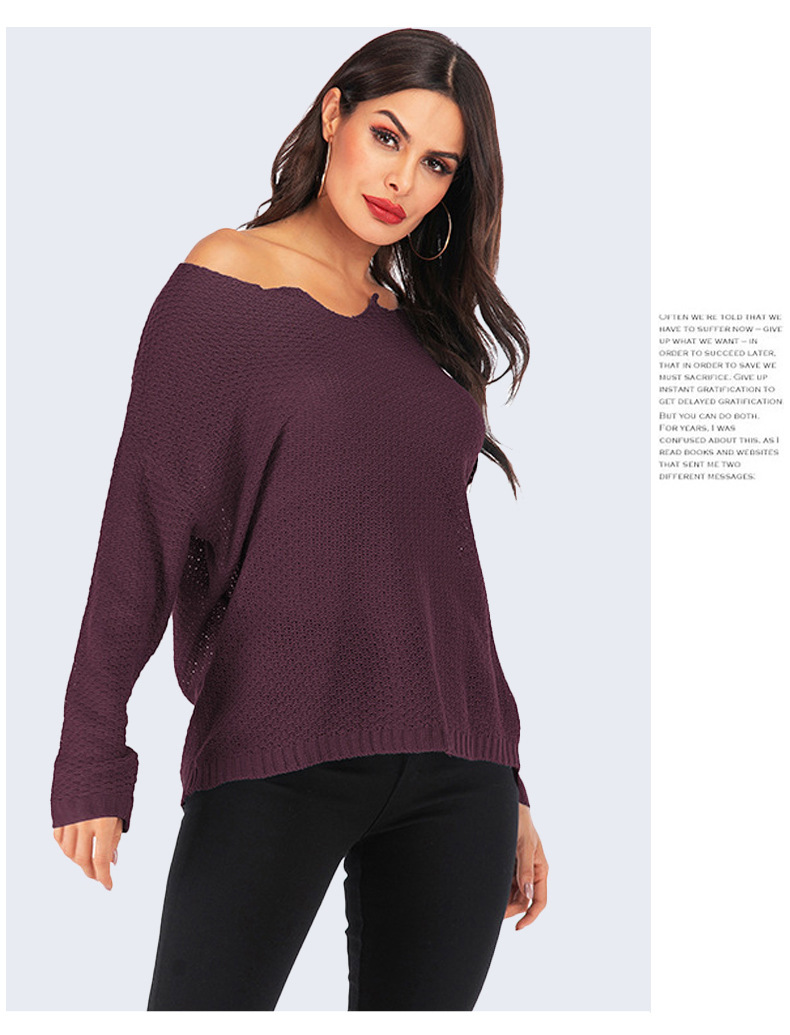 spring and summer new women s long-sleeved V-neck pullover  NSYH19613