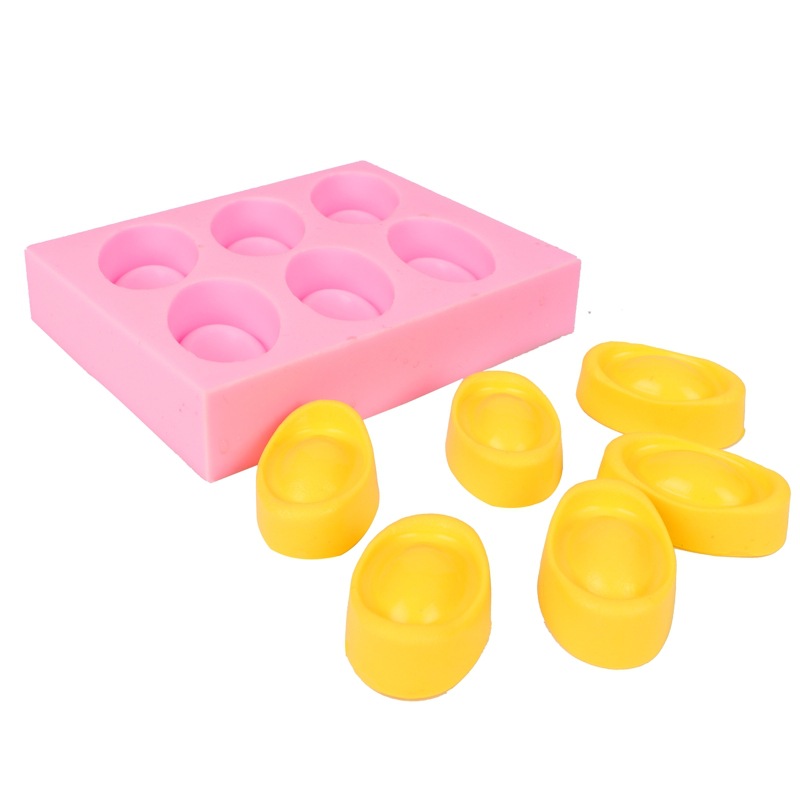 6-piece lingote molde de silicona molde de chocolate bricolaje hecho a mano de azúcar marrón toffee molde para hornear herramienta