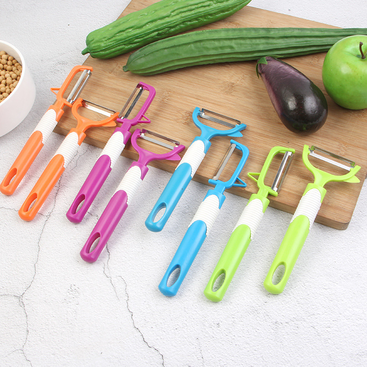 Rivers and lakes multi-function Stainless steel Peeler Plastic handle Fruits and planing Apple knife 2 yuan Daily wholesale