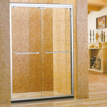 淋浴房定制 一字型移门 卫生间浴室 玻璃隔断 钢化玻璃 工厂直供