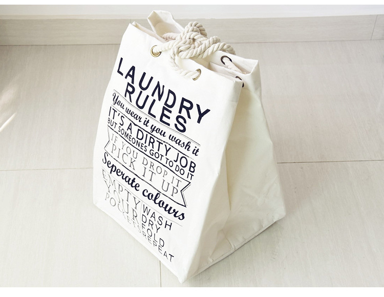 Simple Letter Printing Portable Kitchen Bathroom Household Storage Bag Wholesale Nihaojewelry display picture 2