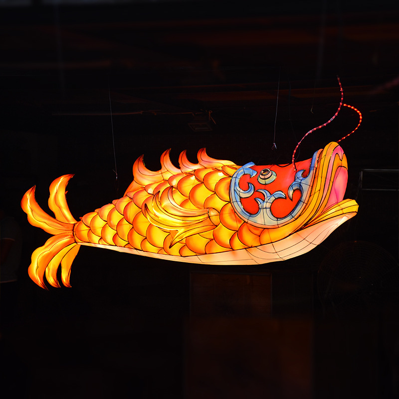 锦鲤花灯,鲤鱼花灯,鱼花灯_大山谷图库