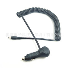 2芯0.3平方车充弹簧线 带DC头点烟器螺旋线 导航仪充电弹弓线