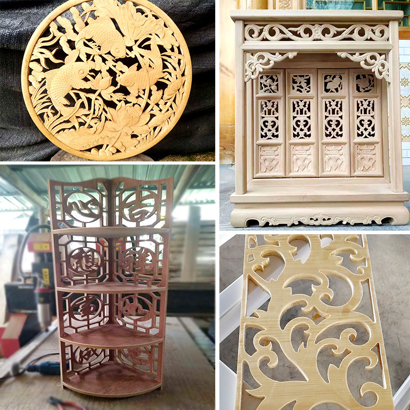 数控木工开料机 浮雕雕花镂空切割设备 济南卖木工雕刻机厂家 石材实木门家具加工设备