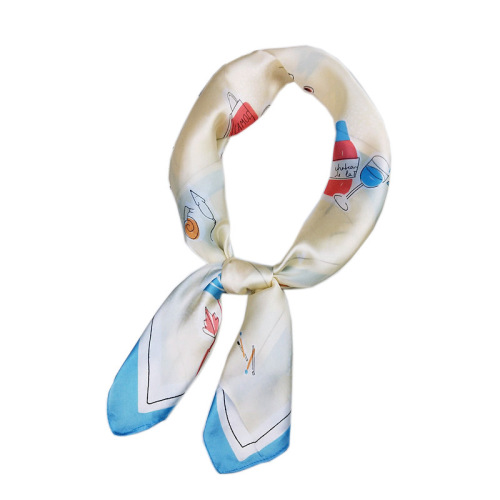 70 small square scarf silk scarf for women spring and autumn new Korean decorative literary Korean version versatile small scarf professional scarf