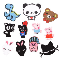 君樂卡通刺繡布貼淘寶熱賣款電腦繡花章繡花標兒童衣服裝飾補洞貼