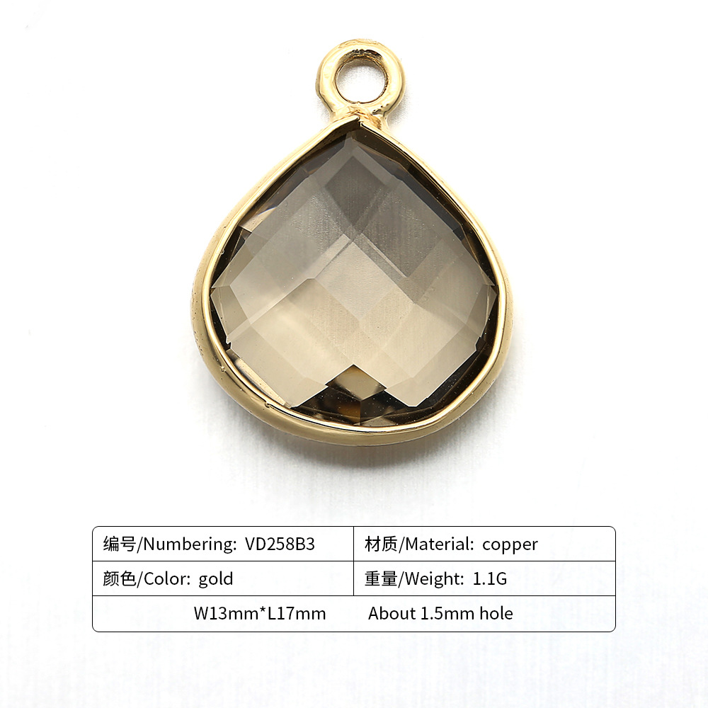 Pendentif Grand Collier En Verre Incrusté En Forme De Coeur Simple En Gros Nihaojewelry display picture 8