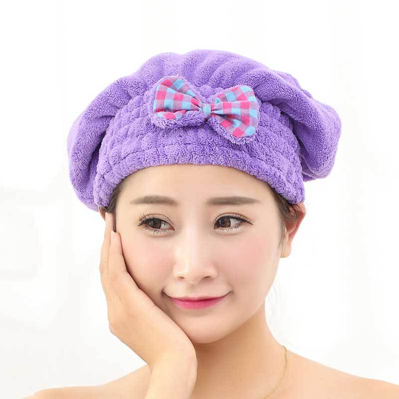 Asciugamano per capelli in microfibra cuffia super assorbente_voghion.com