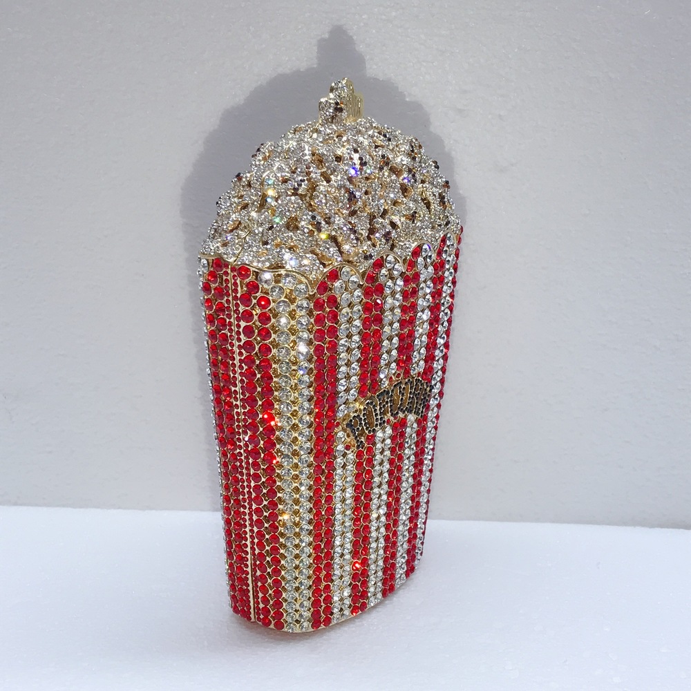 Túi clutch nữ đính kim cương dạ hội Popcorn Clutch — Màu đỏ, Màu xanh lam, Màu đen, Bảy màu chi tiết 23