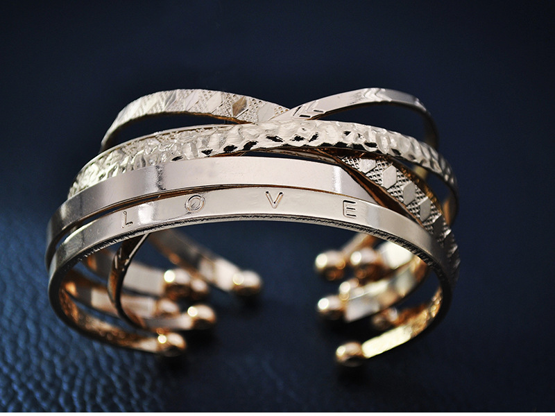 Fashion Heart Shape Flower Alloy Plating Womenu0027S Bangle 1 Piece