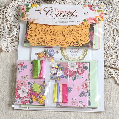 wholesale the republic of korea Teacher's Day Greeting cards new year Christmas manual diy Greeting cards Material package suit 15 Card Set