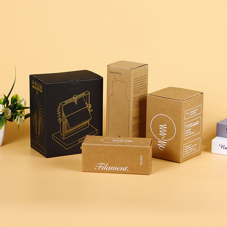 黑卡瓦楞纸灯泡盒 保温杯 眼镜 特硬高端瓦楞礼盒彩印烫印加LOGO