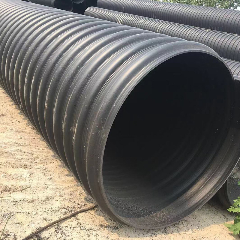 钢带增强pe螺旋波纹管厂家hdpe管SN8排水管排污管1000排污专用