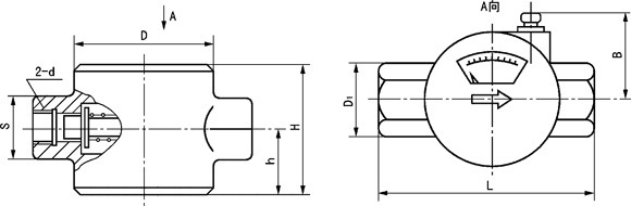 YXQ型油流信号器-外形图