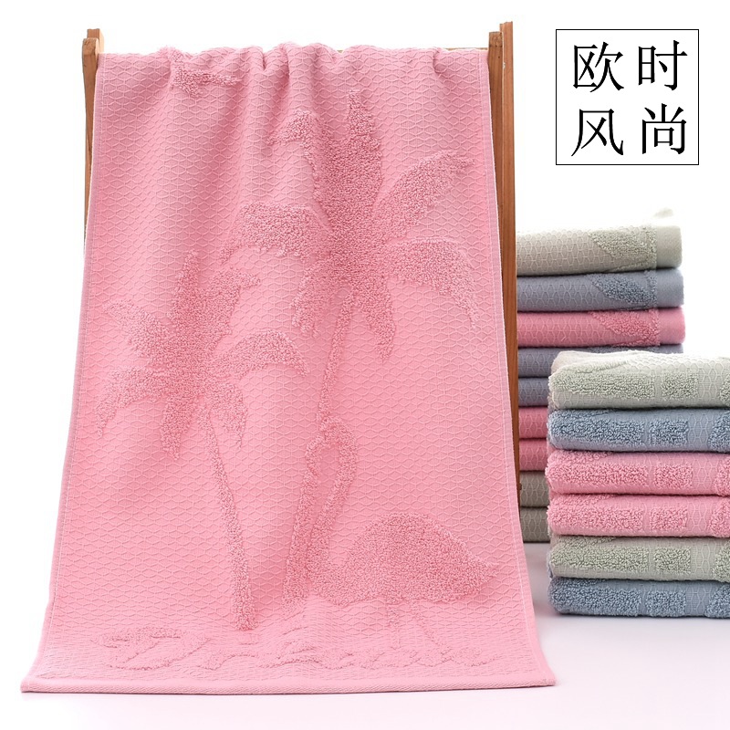 新款推荐 欧风纱布毛巾35*75cm简约网格毛圈纯棉礼品毛巾定制logo|ms