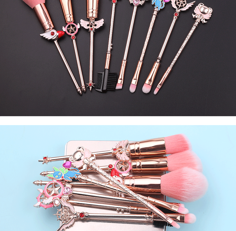 Fashion Artificial Fiber Metal Handle Makeup Brushes 1 Set display picture 2