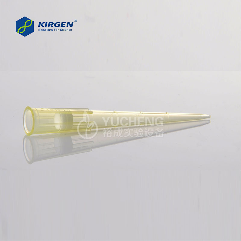 Kirgen科进 50ul滤芯吸嘴 黄色 带刻度 袋装 1000支/包 KG5611