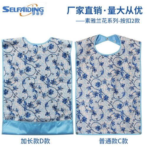 Manufacturer Supply Dreamweave Ultrafine Fiber Elderly Eating Bib Waterproof Apron Printed Oversized Handkerchief