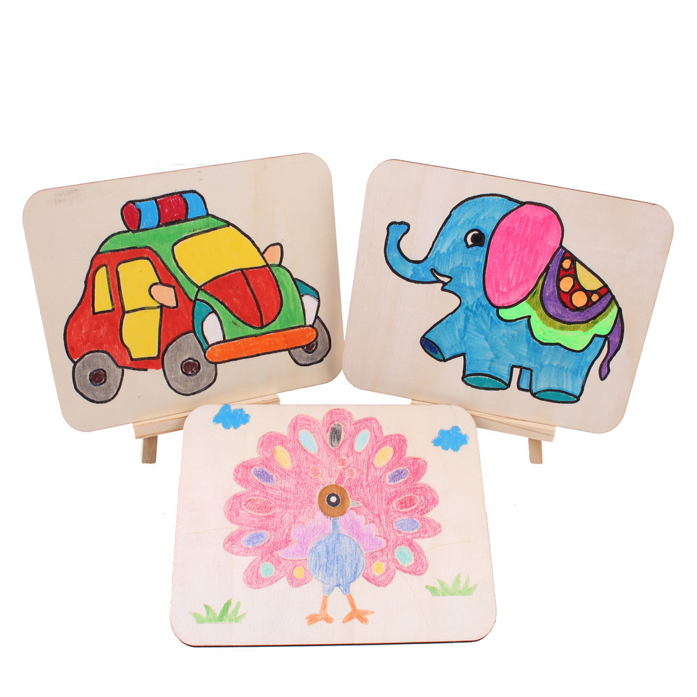 Pintura de tablero de madera de color con soporte graffiti pintura de arcilla de color copo de nieve barro Perla pequeña producción DIY pintura de tablero de madera hecha a mano