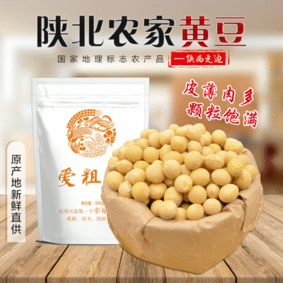 黃豆陝北豆漿黃豆制作豆腐豆漿圓黃豆陝北黃豆真空包裝400g