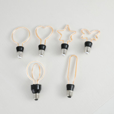 Annulus LED bulb Five-pointed star Soft light LED Filament lamp butterfly heart-shaped Lotus Irregular light source